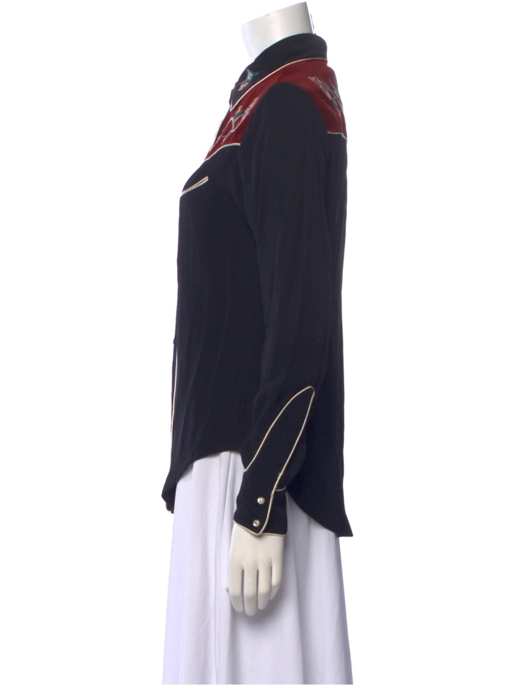 Isabel Marant Western Style Embroidered Button Down M/36 - Picture 3 of 7